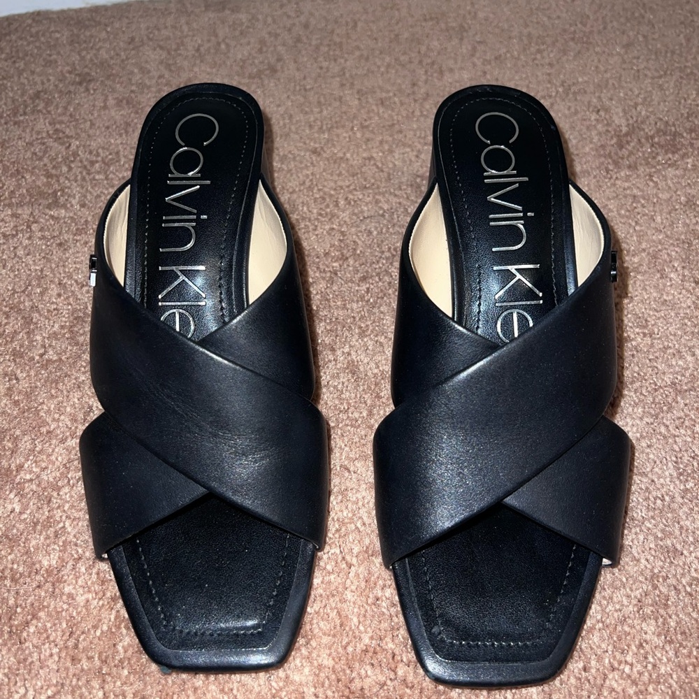 Calvin Klein slip on heels, Sz 7.5